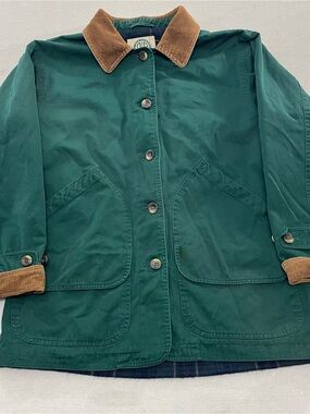 Vintage R&R Rest & Relaxation Green Insulated Plaid Chore Barn Jacket Size S